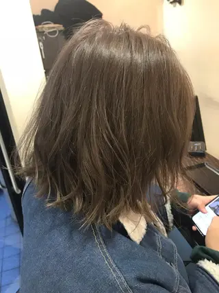 ミディアム カラー パーマ ヘアアレンジ メンズ キッズ ネイル マツエク・マツパ 神山 昌子のヘアスタイル