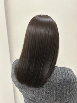 セミロング mayu /韓国風/艶カラーのヘアスタイル