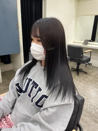 ロング カラー 水田吉亮/髪質改善/ 縮毛矯正/レイヤーのヘアスタイル