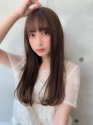 ロング カラー 大人っぽ韓国レディ レイヤー🤍渋谷のヘアスタイル