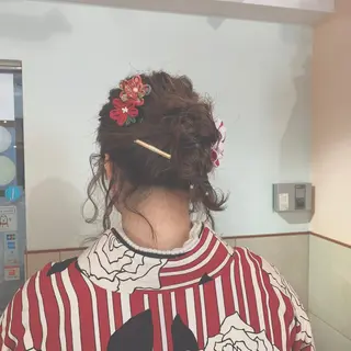 ミディアム カラー パーマ ヘアアレンジ 加藤 綾華のヘアスタイル