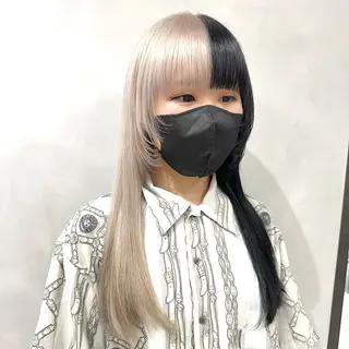 ロング カラー デザインカラー/パー マ🦖外岡咲希🦖のヘアスタイル