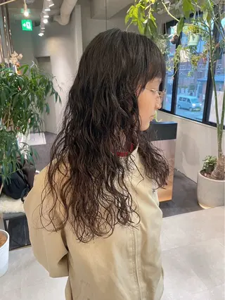 ロング パーマ 森口誠斗/レイヤー /透明感カラーのヘアスタイル