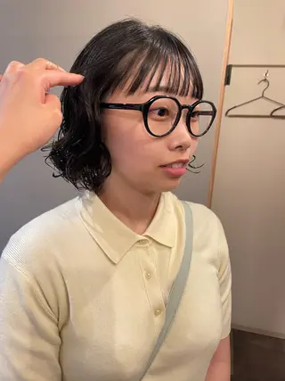 ショート パーマ 土川 陽菜のヘアスタイル
