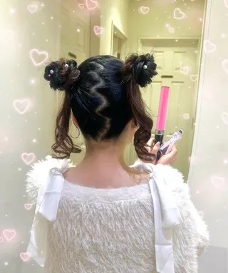 ヘアアレンジ 💖韓国カラー エクステmikotoのヘアスタイル