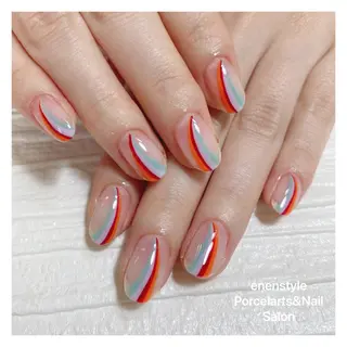 ミディアム ネイル 🐾enen style 🐾のネイルデザイン