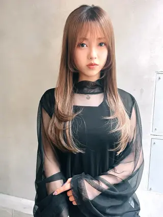 ロング カラー 艶髪／韓国ヘア🎀 Kanon︎︎⁺.のヘアスタイル