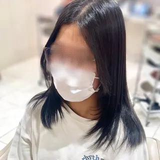 セミロング 韓国レイヤー🇰🇷 /縮毛矯正/高島奈緒のヘアスタイル