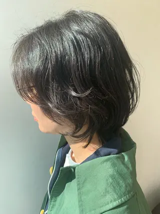 ショート パーマ 透明感♡︎♡︎ 佐々木早苗のヘアスタイル