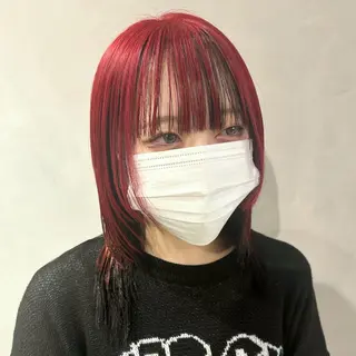 ミディアム カラー デザインカラー/パー マ🦖外岡咲希🦖のヘアスタイル