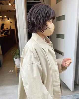 ショート パーマ やまさきえりこ ニュアンスパーマのヘアスタイル