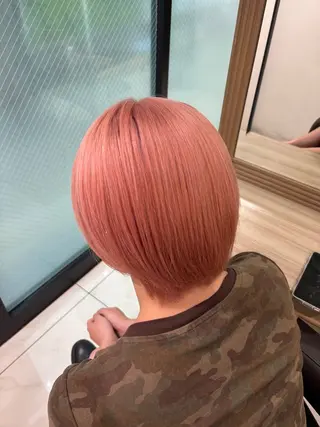 ショート カラー ブリーチカラー/ダブ ルカラー/みゆ🩰のヘアスタイル