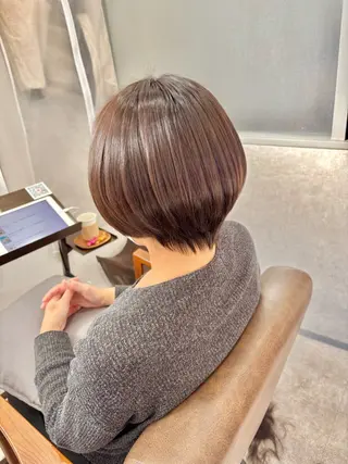 ショート 久保田康雅 辻堂 髪質改善×縮毛矯正のヘアスタイル