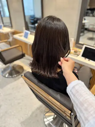 ミディアム ヘアセット/レイヤー 赤み消し/はるかのヘアスタイル