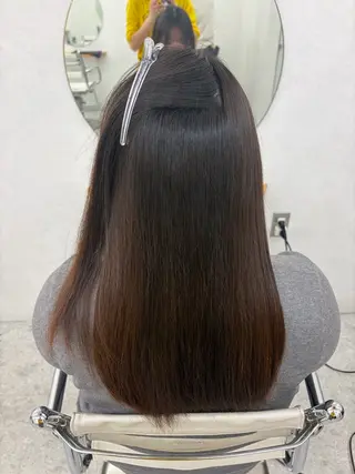 セミロング まろやかベージュ🤎 艶カラー🔔リンのヘアスタイル