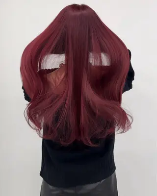 ロング 🍒暖色🍒ブリーチ なしカラー/たくみ。のヘアスタイル