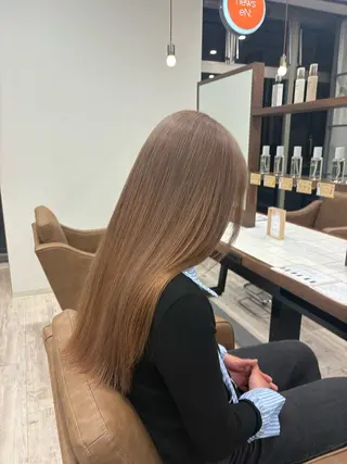 カラー まろみ暖色×ボブ ×chia🕯のヘアスタイル