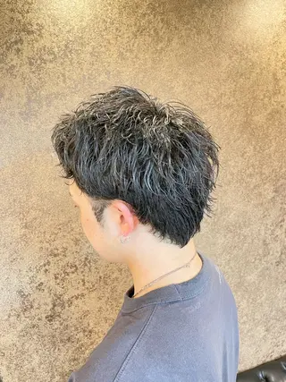 ショート メンズ メンズパーマ特化 カバヤマ　リョウのヘアスタイル