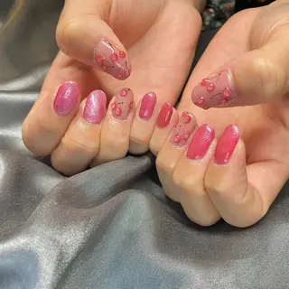 ミディアム カラー パーマ ヘアアレンジ メンズ キッズ ネイル マツエク・マツパ アイブロウ el. by Aoのネイルデザイン