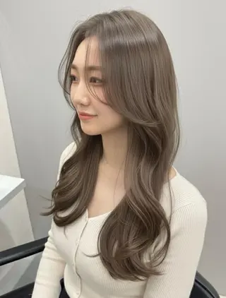 ロング カラー 中韓🇨🇳🇰🇷 トレンド＆髪質改善のヘアスタイル