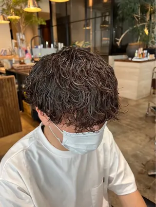パーマ メンズ ブリーチ/パーマ特化 片平和寿のヘアスタイル