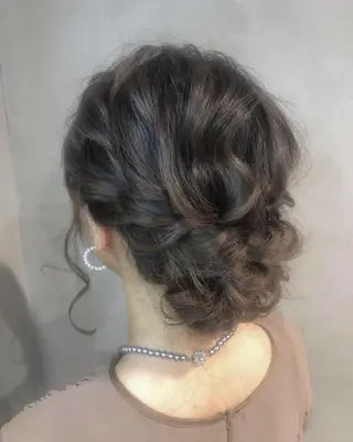 ミディアム カラー パーマ ヘアアレンジ TOKI /透明感/原宿のヘアスタイル