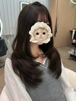 ロング ヘアアレンジ 大宮‎縮毛矯正🩵 レイヤー　佐藤和のヘアスタイル