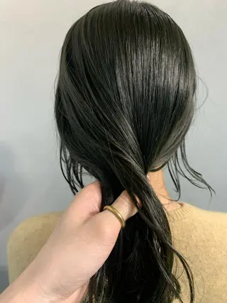 ロング カラー ボブパーマコテ巻き風 パーマNo1深江秀平のヘアスタイル