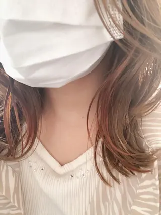 セミロング カラー 🫧🕊️かたやま さきこ🕊️🫧のヘアスタイル