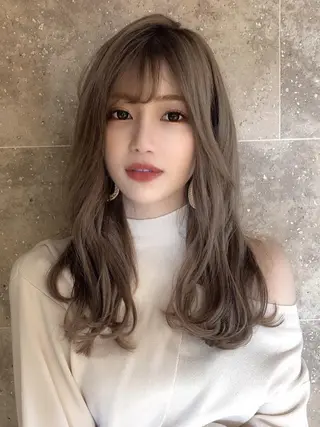セミロング カラー パーマ 前髪の割れ癖を治す プロ✂️ヒロのヘアスタイル