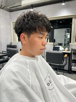 ショート パーマ メンズ 江田 悠真のヘアスタイル