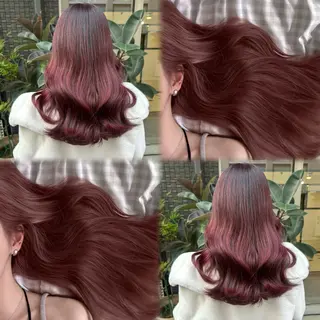 ミディアム カラー ブリーチなしカラー kana🐱のヘアスタイル