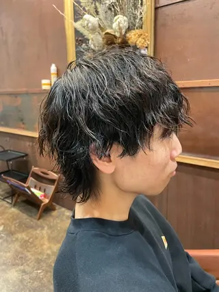 ミディアム メンズ 小川 舜人のヘアスタイル