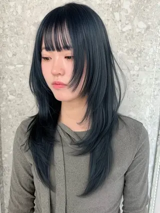 ロング カラー 失敗しないハイトーン ✨ミルクティー/ミワのヘアスタイル