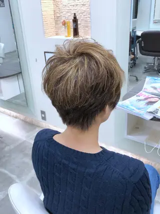 ショート レイヤーカット ショート/宮本洋介のヘアスタイル