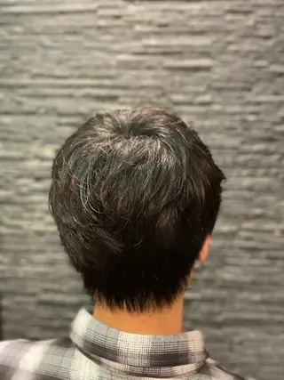 ショート パーマ メンズ 代表 武田晃英のヘアスタイル