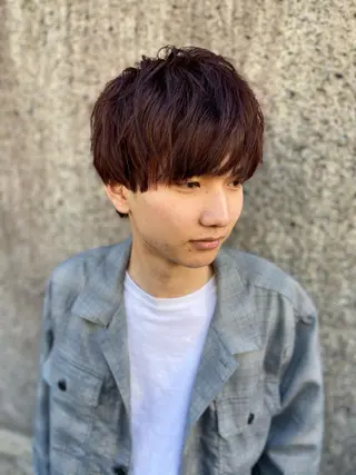 ショート カラー パーマ ヘアアレンジ メンズ ちこ .のヘアスタイル