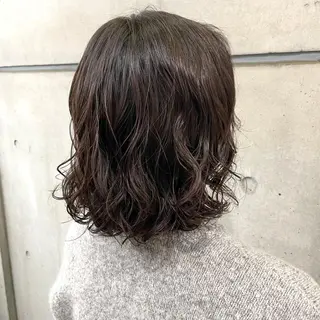 ミディアム カラー パーマ 髪質改善 縮毛矯正/ レイヤー/銀座/本木のヘアスタイル