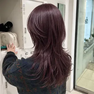 ロング 【くびれウルフ/ レイヤー】🖤ゆまののヘアスタイル