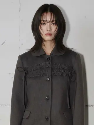 ミディアム カラー ウルフカット 811 大阪梅田 ウルフのヘアスタイル