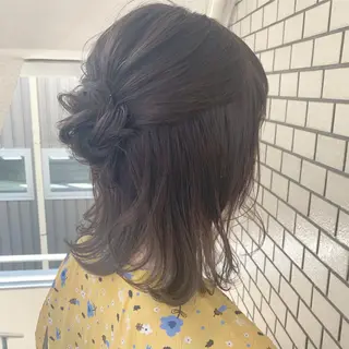 ミディアム カラー ヘアアレンジ HARUKA ⭐️モデル募集中⭐️のヘアスタイル