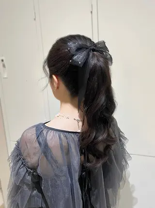 ロング カラー ヘアアレンジ hazuki🐈⬛ 透明感カラーのヘアスタイル