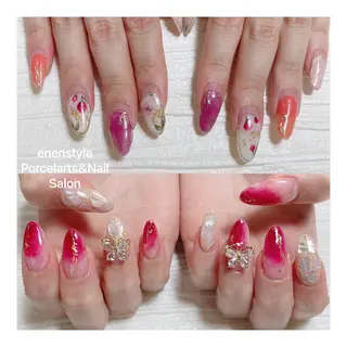 ミディアム ネイル 🐾enen style 🐾のネイルデザイン