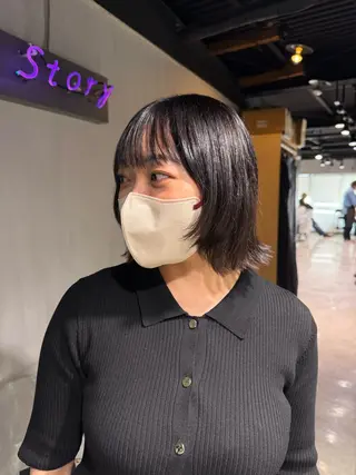 ショート カラー NANAMI🩵 大人可愛い韓国ヘアのヘアスタイル