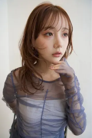 セミロング keshiki 大名のヘアスタイル
