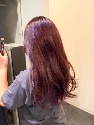 ロング momo🎀韓国レイ ヤー・ハイトーンのヘアスタイル