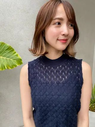ミディアム 韓国風/髪質改善/ ナガヤアキラのヘアスタイル