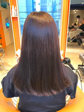 セミロング カラー パーマ うしだ かおるのヘアスタイル