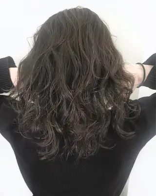 セミロング カラー メンズ縮毛矯正 細谷碧海のヘアスタイル