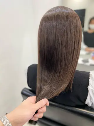 ロング カラー レイヤーカット 赤み消し　店長/大和のヘアスタイル